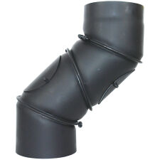 Kolano kominowe 4 elementowe nastawne stalowe malowane średnica 160 mm - 10