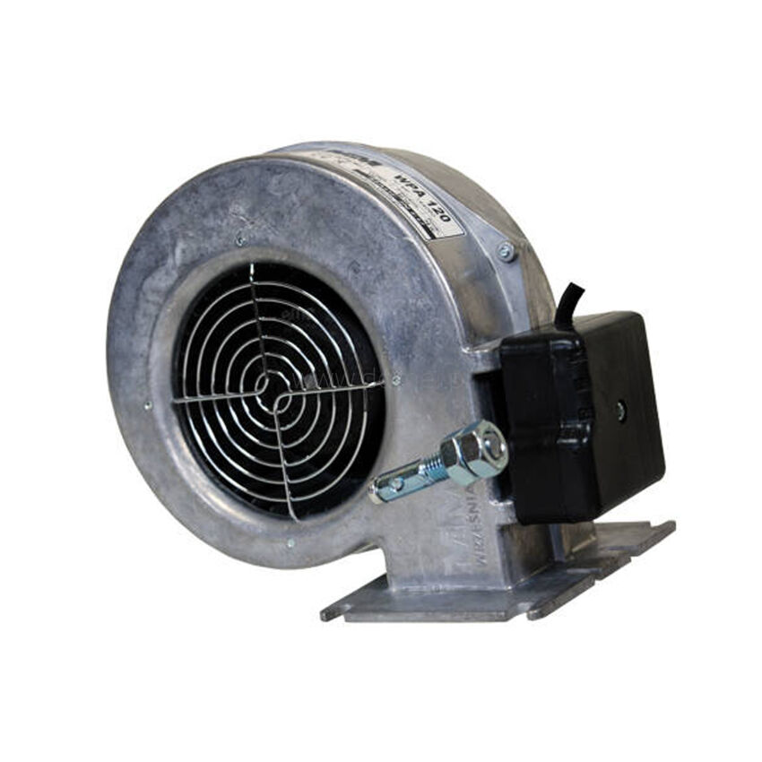 Blower for boiler, WPA 120 fan with flap, 2-meter cable