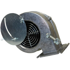 Dmuchawa do kotła wentylator pieca DM 120 z przesłoną O klapką na wylocie przewodem 2 m - 2