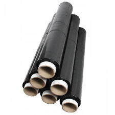 Folia stretch do pakowania czarna rolka 1,1 kg - komplet 6 sztuk - 2