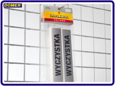 Sticker CLEARANCE size 150 x 30 mm - silver foil - 2