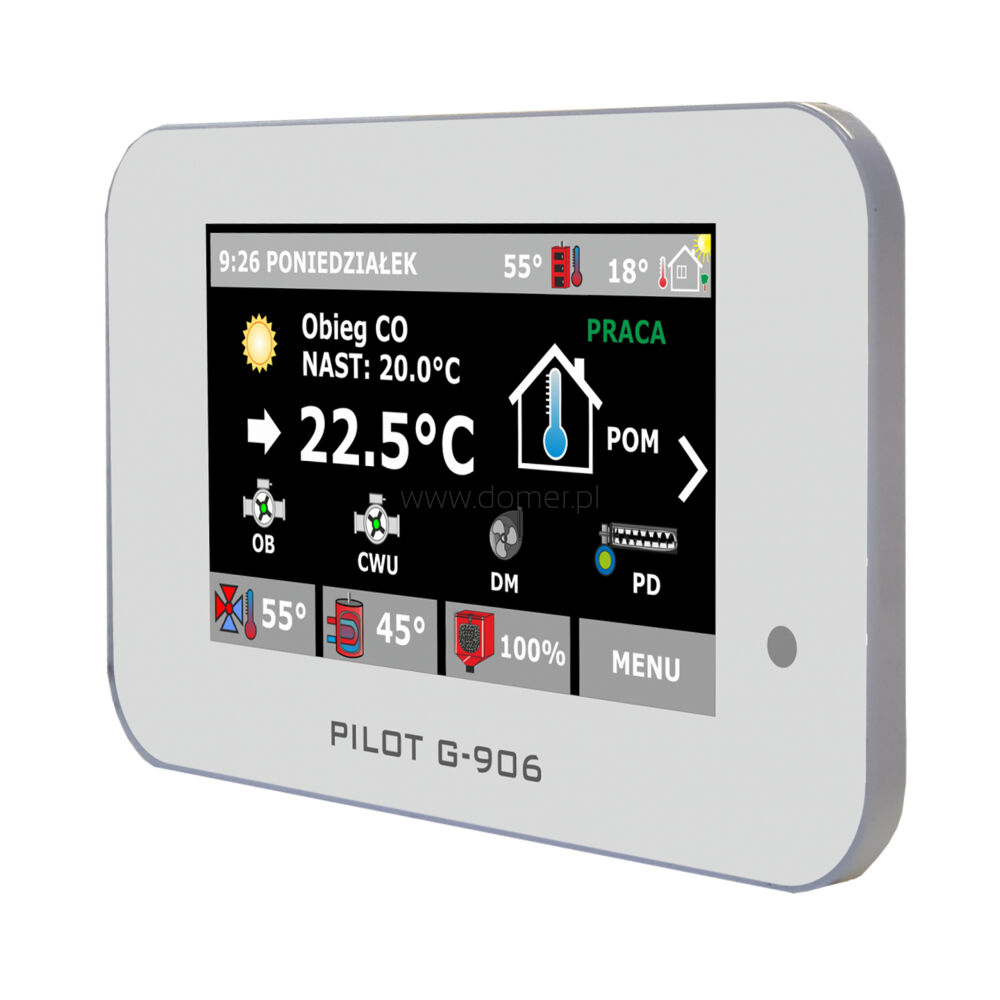 Control panel room regulator thermostat PILOT G 906 touch screen - Domer