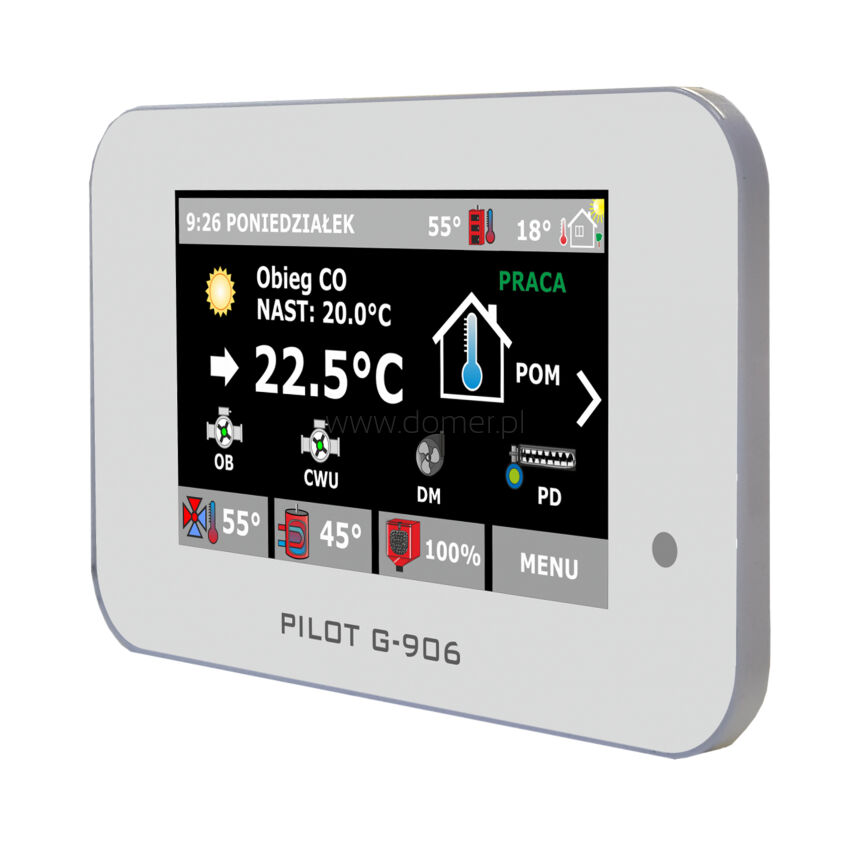 Control panel room regulator thermostat PILOT G 906 touch screen