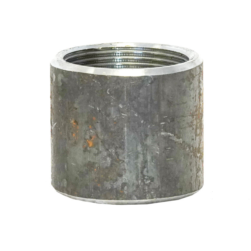 Steel turned coupling for welding threaded thread 3/4 inch length 50 mm