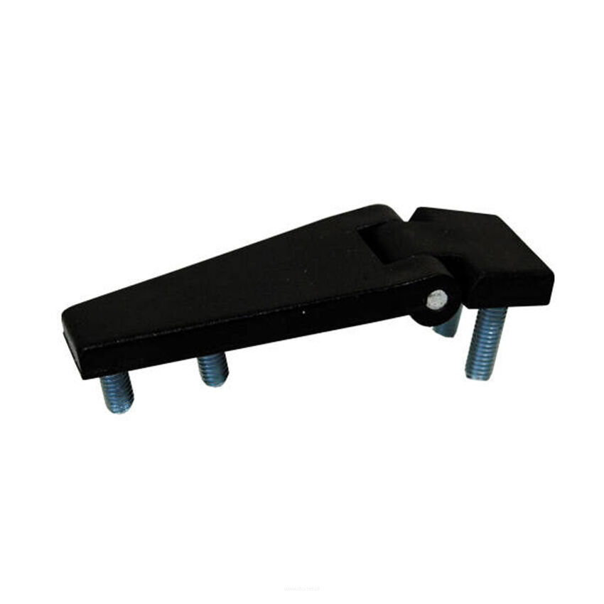Plastic hinge screw-on PA 6 black