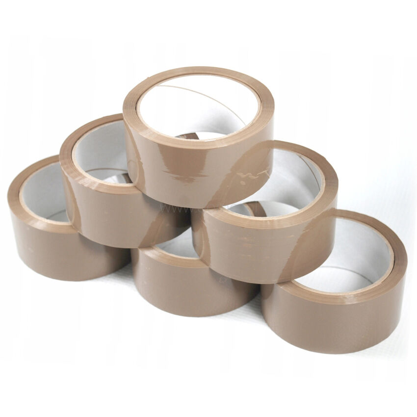 Self-adhesive brown packing tape 48 mm - set of 6 rolls