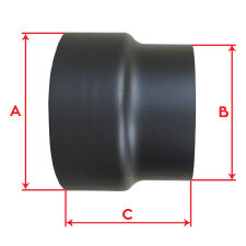 Redukcia komínová oceľová rúra do komína dymovodu priemer 200 x 160 mm - 3