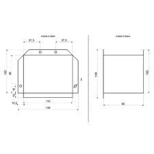 Zugregler Luftklappe TR-6 Abmessung 110 x 85 x 90 mm - für Gebläse - 5