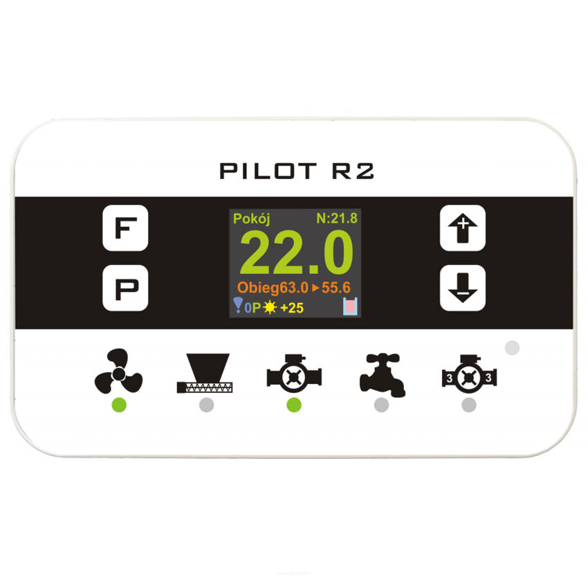 Panel pokojowy, termostat, zdalne sterowanie sterownikami firmy Prond - Pilot R 2