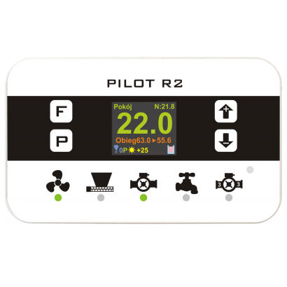 Panel pokojowy, termostat, zdalne sterowanie sterownikami firmy Prond - Pilot R 2