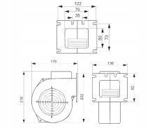 Blower for WPA X2 feed boiler with flap - 5