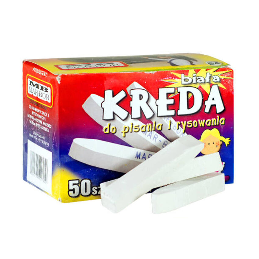 School chalk for blackboard and sidewalk - pack of 50 pieces