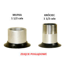 Krytka hrdla spojky priemer 60 mm (KM 60) - čierna - 2