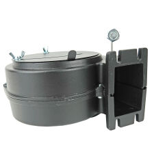 Dmuchawa do kotła, pieca z podajnikiem DM80 z klapką i przesłoną - 3