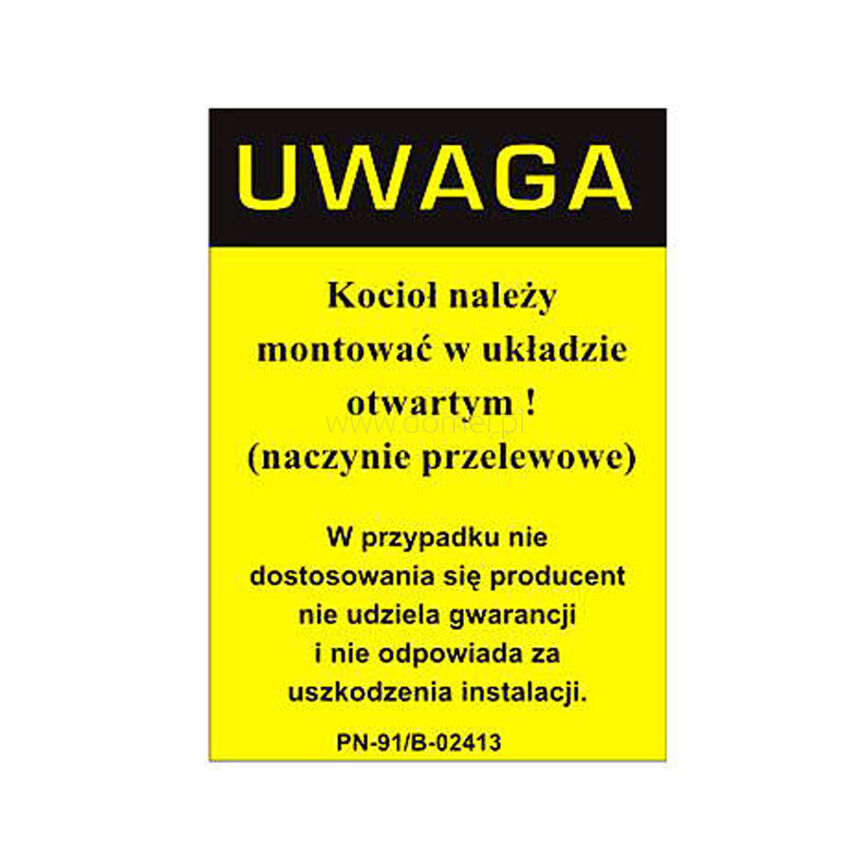 Sticker WARNING - black