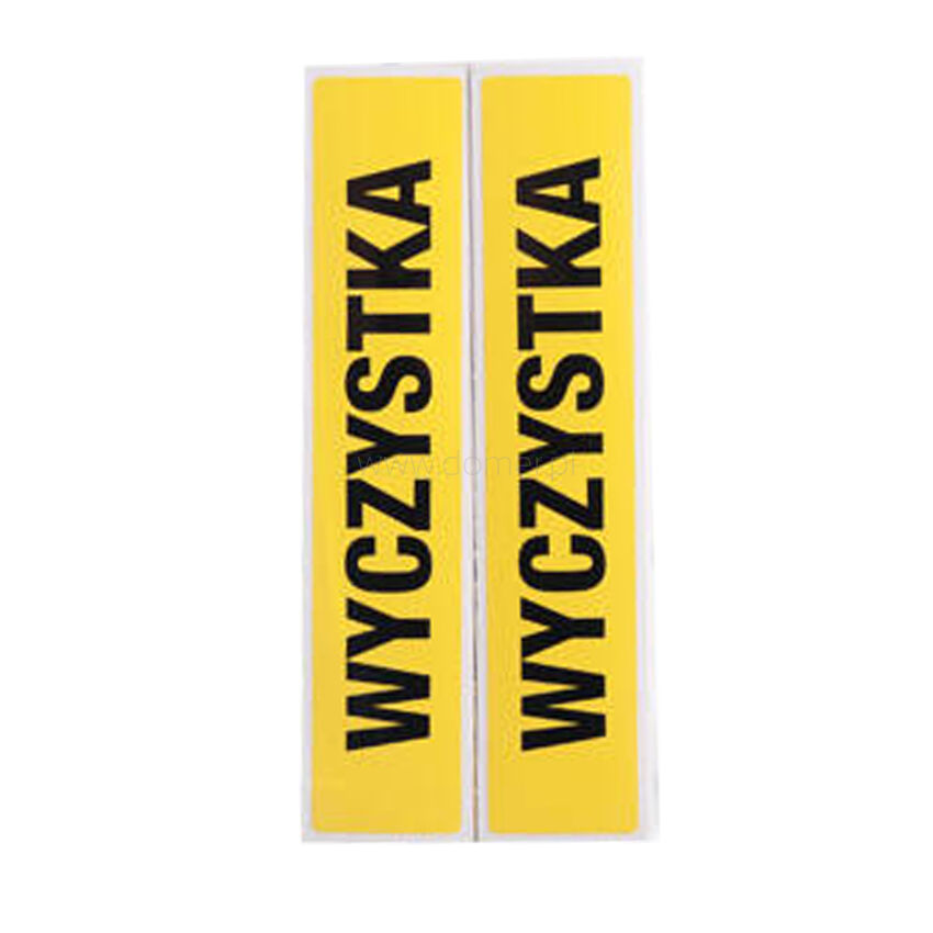 Sticker CLEARANCE size 150 x 30 mm - yellow foil