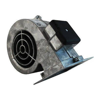 Blower for boiler, WBS-6 fan aluminum housing with damper and 0.65 meter cable