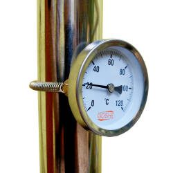 Termometr tarczowy okrągły opaskowy przylgowy do kotła pieca instalacji