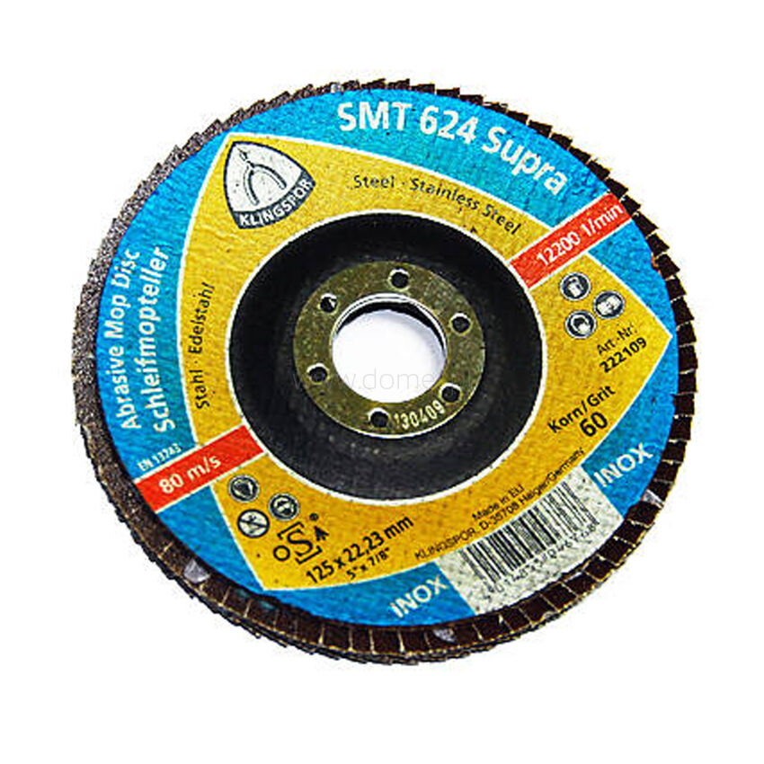 Flap disc plate lamellar diameter 115 x 60 SMT-627 Klingspor