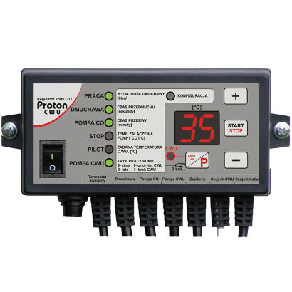 PROTON controller regulator for a loading boiler furnace - hot water version