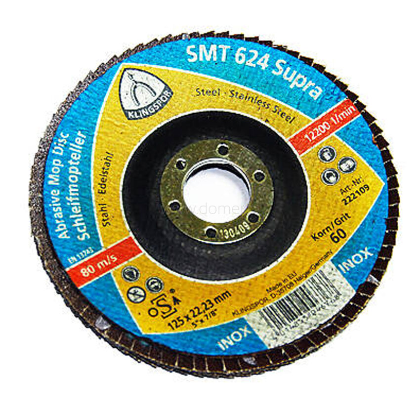 Flap disc plate lamellar diameter 115 x 40 SMT-627 Klingspor