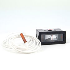 Rectangular thermometer for central heating boiler with capillary - white shield - 2