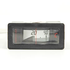 Termometr prostokątny do kotła centralnego ogrzewania z kapilarą - biały szyld - 5