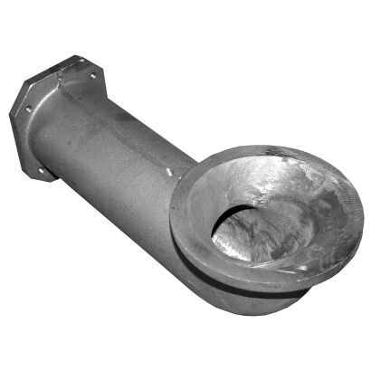 Litinové koleno podavače 50 kW litina pro šnekový podavač