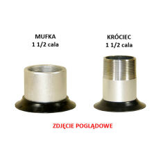 Sleeve coupling cover diameter 50 mm (KM 50) - black - 2