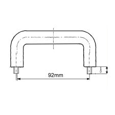 Rukojeť držadla krytu dveří víka nádrže U-50 délka 120 vnější závit M-8 x 12 mm - 3