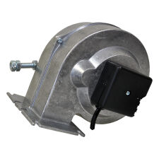 Dmuchawa do kotła, wentylator DM 120 z klapką na wylocie przewód 2 m silnik EBM - 2