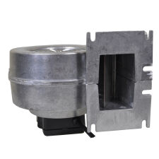 Dmuchawa do kotła, wentylator DM 120 z klapką na wylocie przewód 2 m silnik EBM - 3