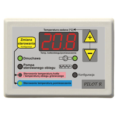 Ovládací panel pokojového termostatu regulátoru PILOT R česká verze