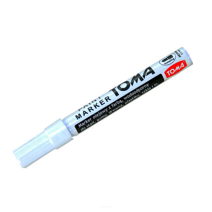 Marker olejowy znacznik flamaster pisak - biały