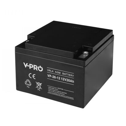 AGM Battery VPRO 12V 26 Ah UPS Heating Photovoltaics