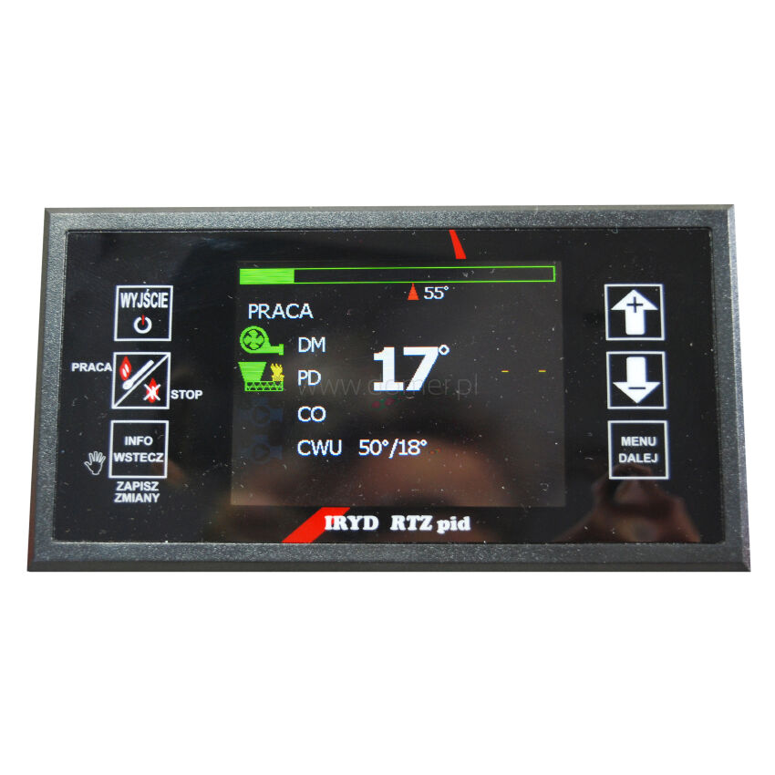 Front panel for IRYD RTZ controller regulator