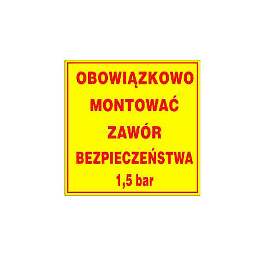 Safety Valve Sticker