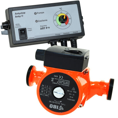 Controller for ART-P+ pump and IBO 25-40 central heating pump set for a loading boiler furnace
