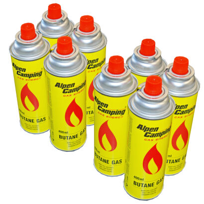 Plyn do vařiče turistického kartuše 8 ks x 400 ml - sada