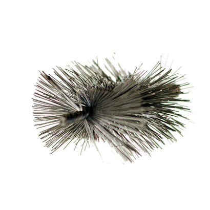 Steel brush metal cleaning brush square 80 x 80 mm with M-12 thread