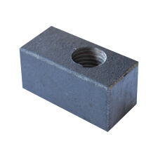 Kostka stalowa, montażowa 25 x 25 mm z gwintem M-16 mocowanie stopki kotła - 4