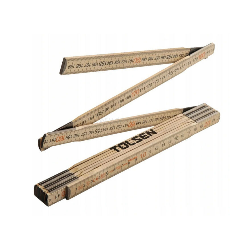 Wooden measuring stick, ruler, tape measure 2 m Tolsen