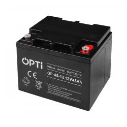 Akumulator AGM OPTI 12V 45 Ah UPS C.O. fotowoltaika