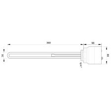 Grzałka Gwarant do bojlera z termostatem, gwint 6/4, moc 1500W - 2