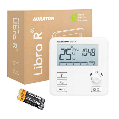 Temperature regulator panel AURATON LIBRA R wireless