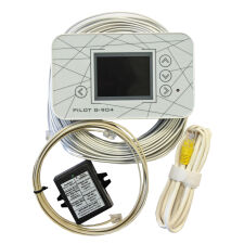 Room panel thermostat regulator PILOT G 904 color display - white housing - 4