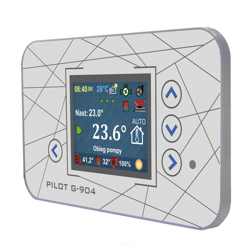 Pokojový panel termostat regulátor PILOT G 904 barevný displej - bílý kryt