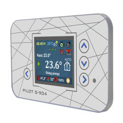 Panel pokojowy termostat regulator PILOT G 904 kolorowy wyświetlacz - biała obudowa