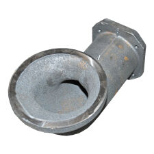 Cast iron elbow for feeder 100 - 150 kW coal dust - 3