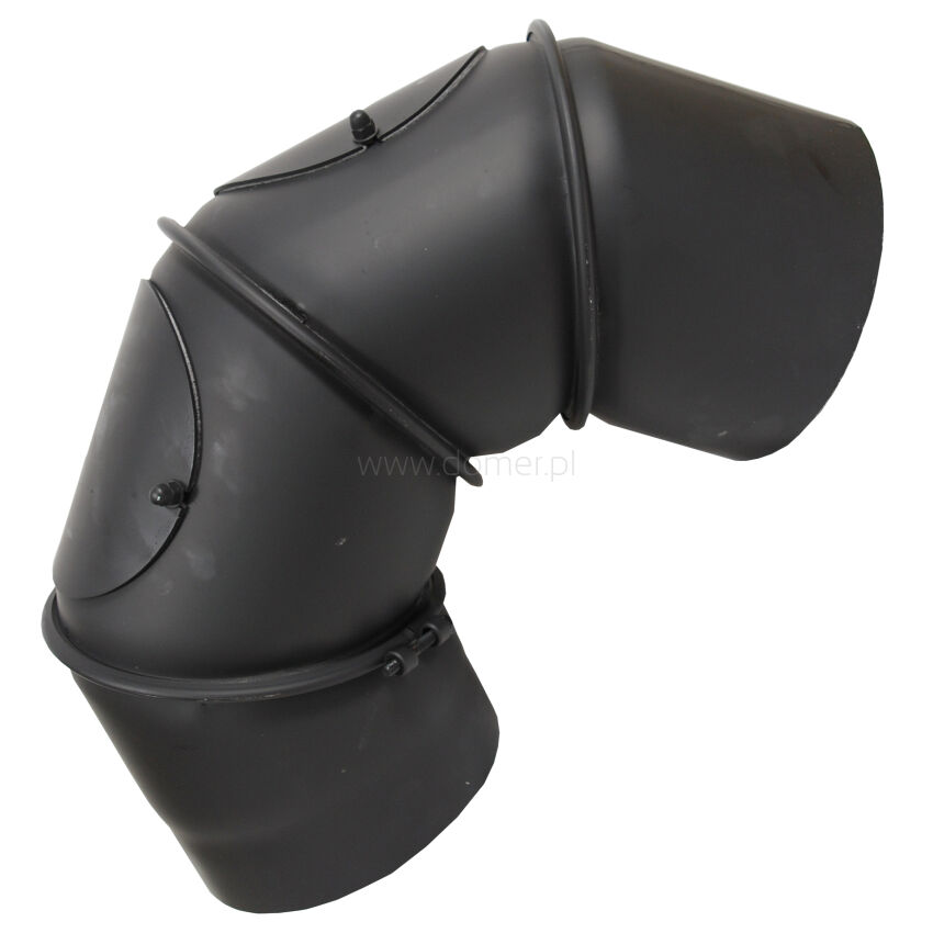 Adjustable 4-piece steel painted chimney elbow diameter 180 mm